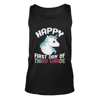 Unicorn First Day Of Third Grade Back To School First Day Of School Unisex Tank Top - Monsterry UK