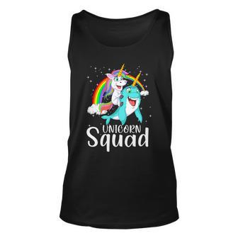 Unicorn Squad Magical Unicorn Riding Narwhal Unisex Tank Top - Monsterry UK