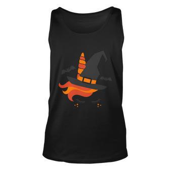 Unicorn Witch Hat Funny Halloween Quote V2 Unisex Tank Top - Thegiftio UK