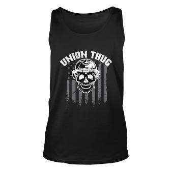 Union Thug Skull Head Union Leader Usa Flag Us Union Power Cool Gift Unisex Tank Top - Monsterry
