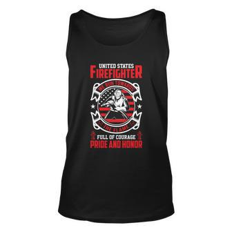United States Firefighter We Run Towards Firefighters Dad Gift Unisex Tank Top - Monsterry