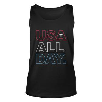 Usa All Day Red White Blue 4Th Of July Unisex Tank Top - Monsterry AU