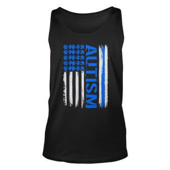 Usa Autism Awareness Puzzle Flag Tshirt Unisex Tank Top - Monsterry CA