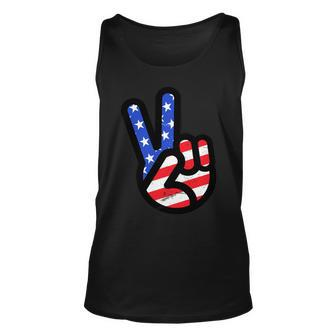 Usa Peace Sign Unisex Tank Top - Monsterry AU