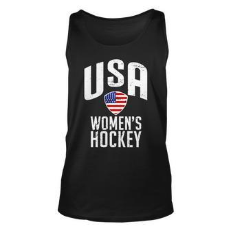 Usa Womens Hockey Winter Sports Games Unisex Tank Top - Monsterry UK