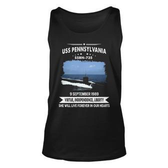 Uss Pennsylvania Ssbn Unisex Tank Top - Monsterry UK