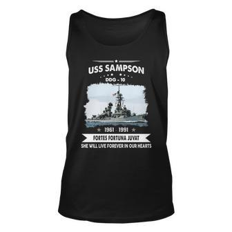 Uss Sampson Ddg Unisex Tank Top - Monsterry UK