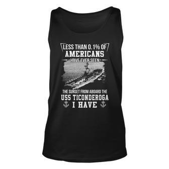 Uss Ticonderoga Cv 14 Sunset Unisex Tank Top - Monsterry AU