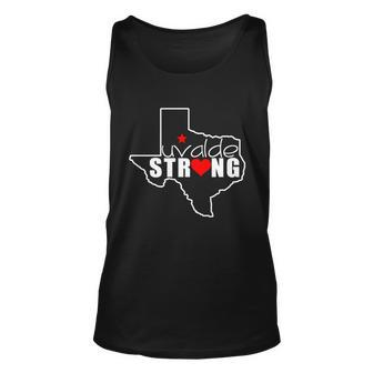 Uvalde Strong Texas Map Heart Tshirt Unisex Tank Top - Monsterry DE