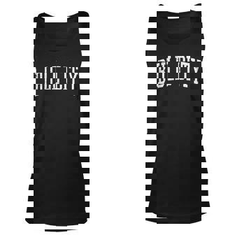 Varsity Distressed Bull City Men Women Tank Top Graphic Print Unisex - Thegiftio