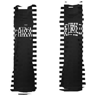 Varsity Distressed Fairfield Men Women Tank Top Graphic Print Unisex - Thegiftio