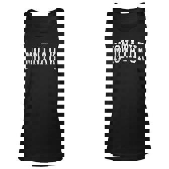 Varsity Distressed Montauk Men Women Tank Top Graphic Print Unisex - Thegiftio