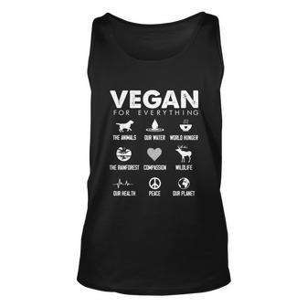 Vegan For Everything Meaningful Gift Earth Day Save The Bees Men Women Gift Unisex Tank Top - Monsterry DE