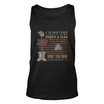 Veteran Coming Home Under A Flag Graphic Design Printed Casual Daily Basic Unisex Tank Top - Thegiftio UK