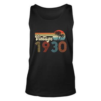 Vintage 1930 Made In 1930 92Th Birthday Gift 92 Year Old Unisex Tank Top - Monsterry