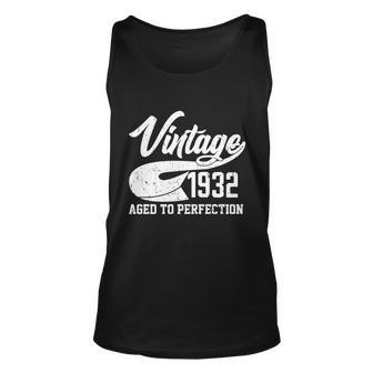 Vintage 1932 Aged To Perfection 90Th Birthday Unisex Tank Top - Monsterry UK