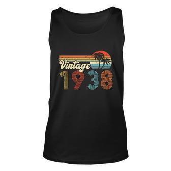 Vintage 1938 Made In 1938 84Th Birthday Gift 84 Year Old Unisex Tank Top - Monsterry