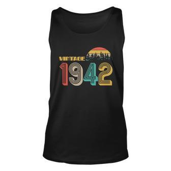 Vintage 1942 Sun Wilderness 80Th Birthday Tshirt Unisex Tank Top - Monsterry UK