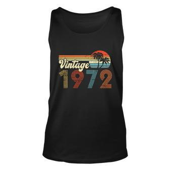Vintage 1972 Made In 1972 50Nd Birthday Gift 50 Year Old Unisex Tank Top - Monsterry