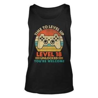 Vintage 2004 Funny 18 Years Old Video Gamer 18Th Birthday Unisex Tank Top - Seseable