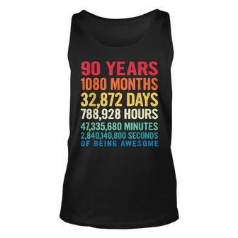 Vintage 90 Years Of Being Awesome Unique 90Th Birthday Gifts Unisex Tank Top - Seseable