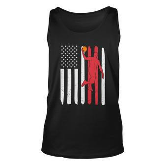 Vintage American Flag American Basketball League Basketball Player Unisex Tank Top - Monsterry CA