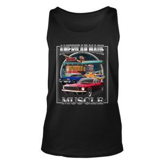 Vintage American Made Muscle Classic Cars And Diner Tshirt Unisex Tank Top - Monsterry DE