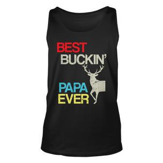Vintage Best Buckin Papa Hunting Tshirt Unisex Tank Top - Monsterry