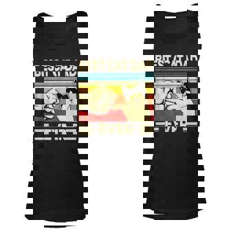 Vintage Best Cat Dad Ever Funny Cat Daddy Father Day Gift Men Women Tank Top Graphic Print Unisex - Thegiftio UK