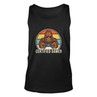 Vintage Certified Gamer Funny Retro Video Game Unisex Tank Top - Monsterry