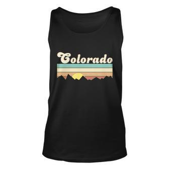 Vintage Colorado Mountain Sunset Tshirt Unisex Tank Top - Monsterry CA
