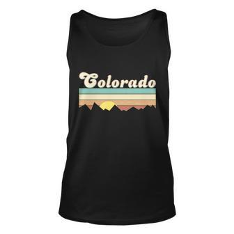 Vintage Colorado Mountain Sunset Unisex Tank Top - Monsterry UK