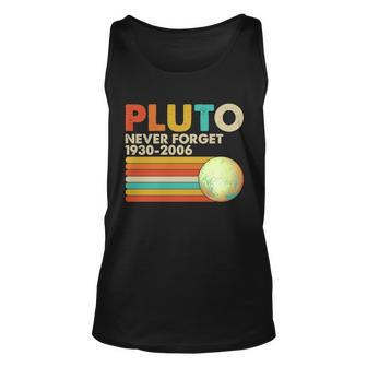Vintage Colors Pluto Never Forget Unisex Tank Top - Monsterry DE