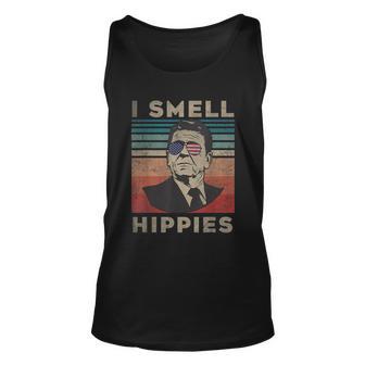 Vintage Distressed Retro Reagan President I Smell Hippies Unisex Tank Top - Monsterry UK