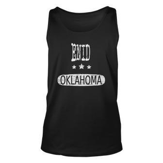 Vintage Enid Oklahoma Home Roots Unisex Tank Top | Mazezy