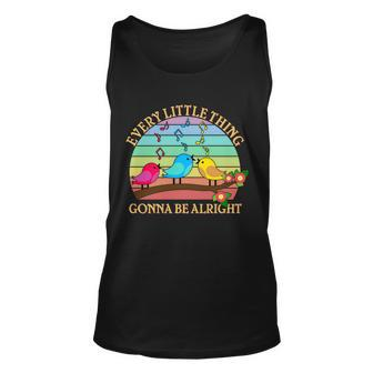 Vintage Every Little Thing Is Gonna Be Alright Birds Unisex Tank Top - Thegiftio UK