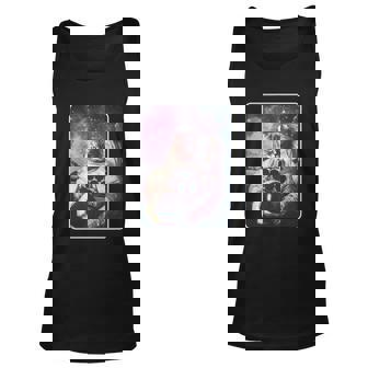 Vintage Galaxy Space Astronaut Cat Graphic Design Printed Casual Daily Basic Unisex Tank Top - Thegiftio UK