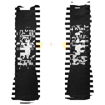 Vintage Ghost Cute Im Just Here For The Boos Halloween Unisex Tank Top - Thegiftio