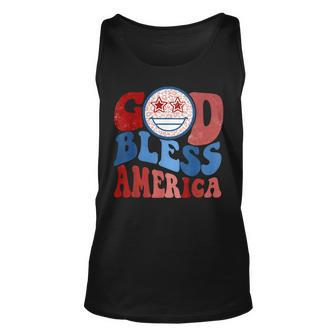 Vintage God Bless America Leopard 4Th Of July Patriotic Day Unisex Tank Top - Seseable