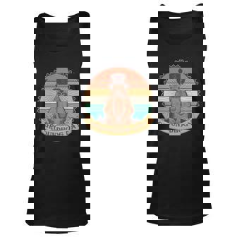 Vintage Groundhog Day Emblem Graphic Design Printed Casual Daily Basic Unisex Tank Top - Thegiftio