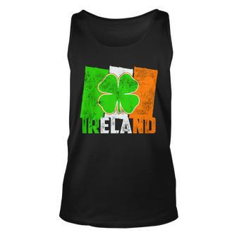 Vintage Ireland Irish Flag St Patricks Day Unisex Tank Top - Thegiftio