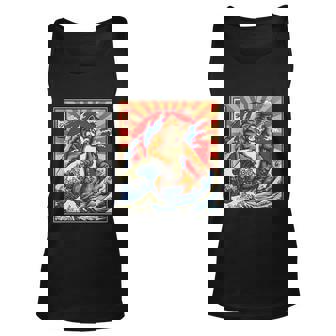 Vintage Japanese Catzilla Poster Graphic Design Printed Casual Daily Basic Unisex Tank Top - Thegiftio