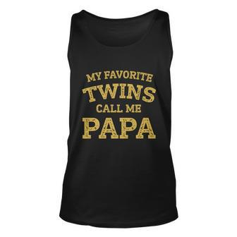Vintage My Favorite Twins Call Me Papa | Grandpa Of Twins Premium Unisex Tank Top - Thegiftio UK