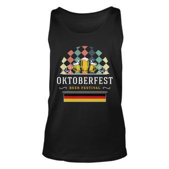 Vintage Oktoberfest Drinking Unisex Tank Top - Monsterry CA