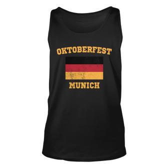 Vintage Oktoberfest Munich Flag Unisex Tank Top - Monsterry AU