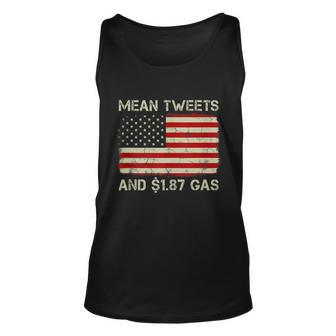 Vintage Old American Flag Mean Tweets And 187 Gas Unisex Tank Top - Monsterry
