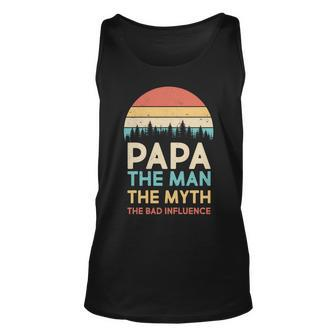 Vintage Papa Man Myth The Bad Influence Tshirt Unisex Tank Top - Monsterry CA