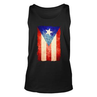 Vintage Puerto Rico Flag V2 Unisex Tank Top - Monsterry