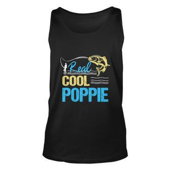 Vintage Reel Cool Poppie Fishing Daddy Unisex Tank Top - Monsterry