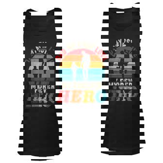 Vintage Retro Dad My 1St Love My Forever Hero Cute Dad Lover Men Women Tank Top Graphic Print Unisex - Thegiftio UK